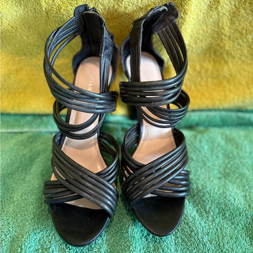Gianni Bini Black Strappy High Heels